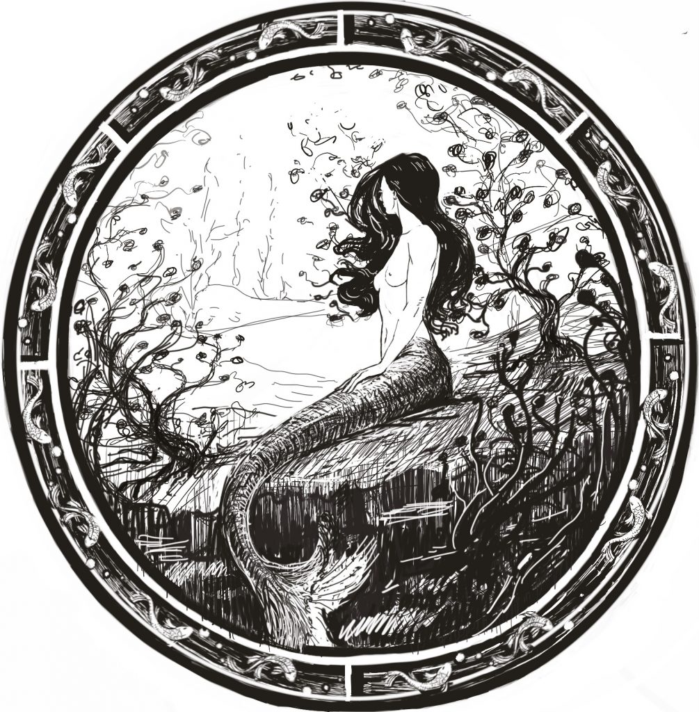 Mermaid ink Drawing (Digital)